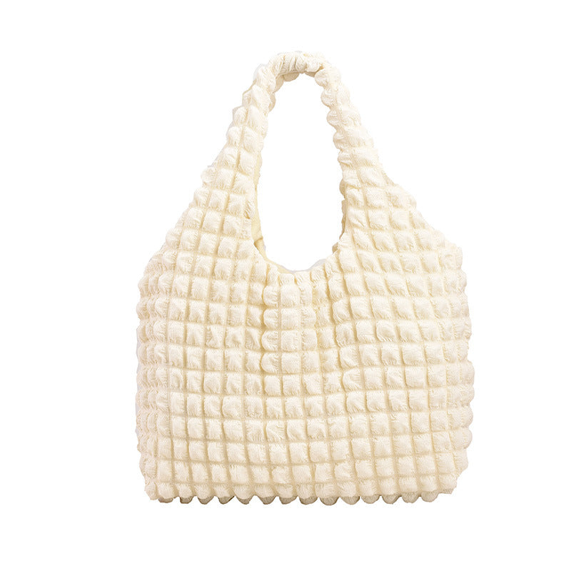 Cozy Textured Shoulder Tote