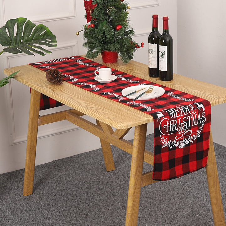 Festive table runner with Christmas motif Stornfield