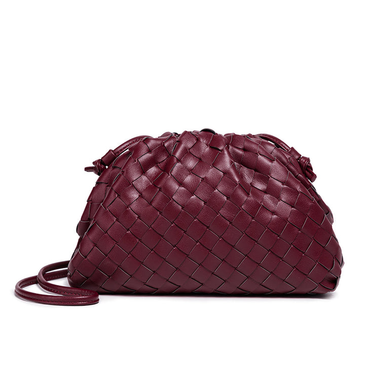 Elegant Woven Leather Bucket Bag Stornfield