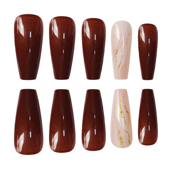 Artistic Marble Effect Press-On Nails Stornfield