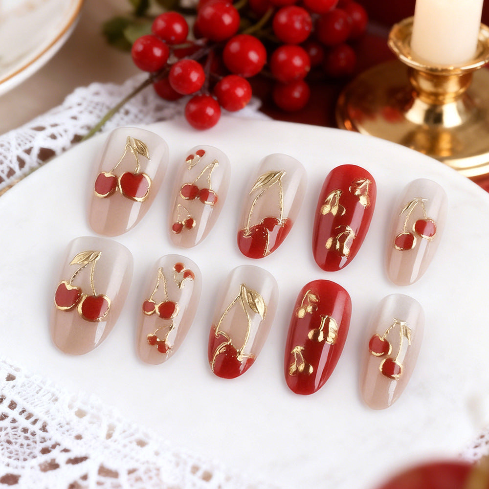Artistic Cherry Blossom Press-On Nails Stornfield