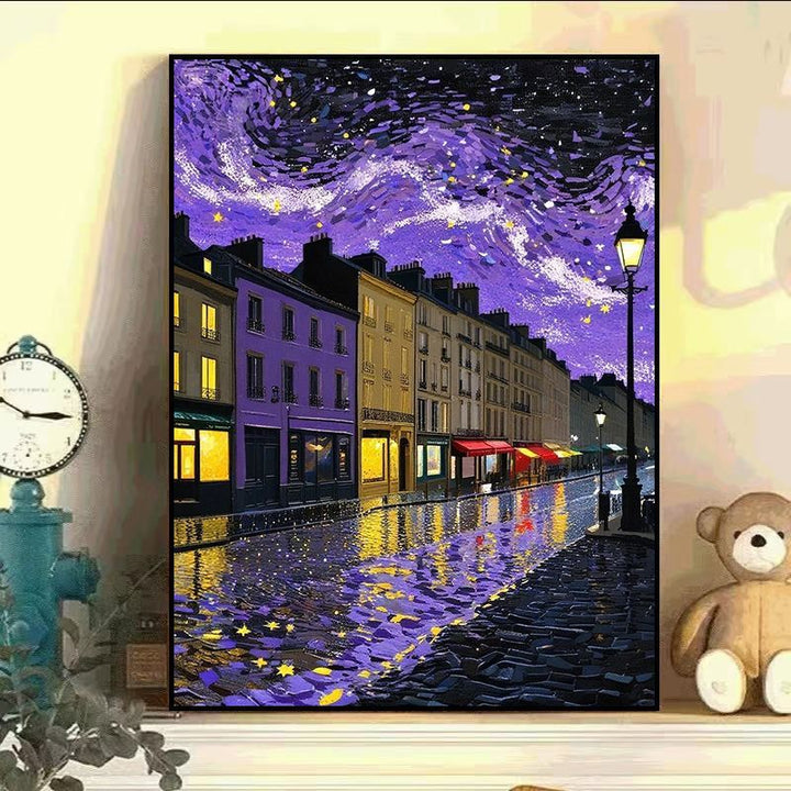 Eiffel Tower Night Scene Canvas Art Stornfield