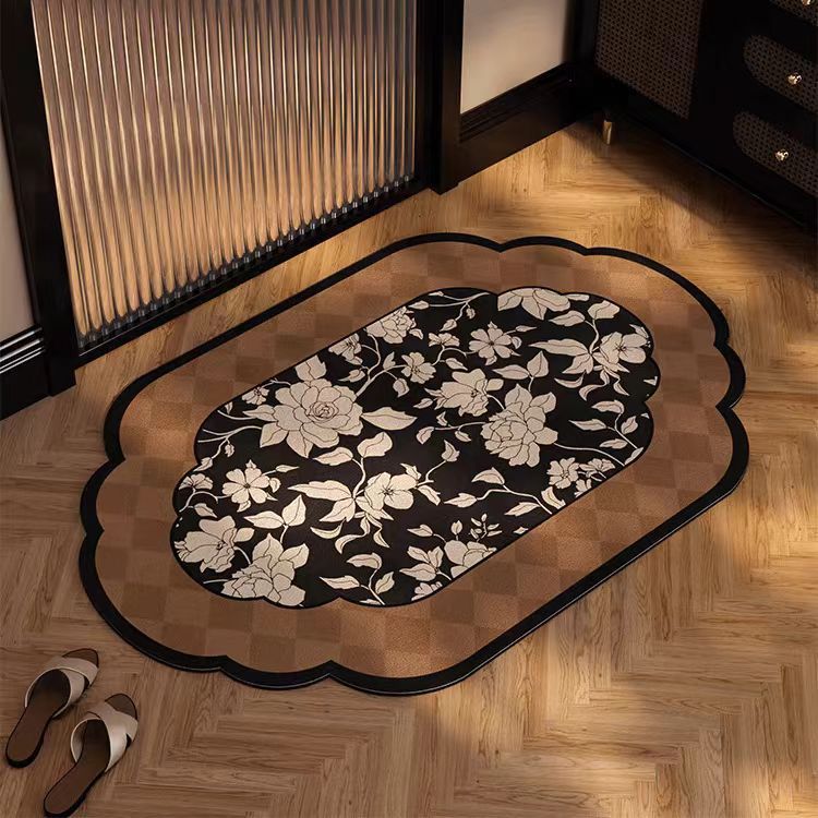 Elegant Floral Design Area Mat