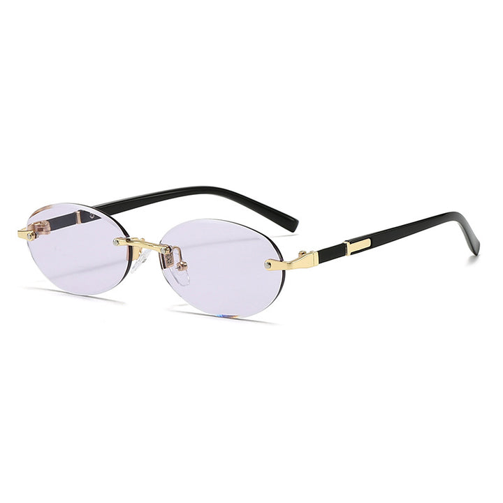 Women’s fashionable oval sunglasses with trendy metal frame Stornfield
