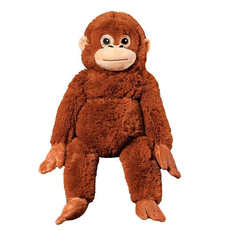 Plush Orangutan-Style Long-Limbed Sitting Cuddle Doll with Ultra-Soft Faux Fur Stornfield
