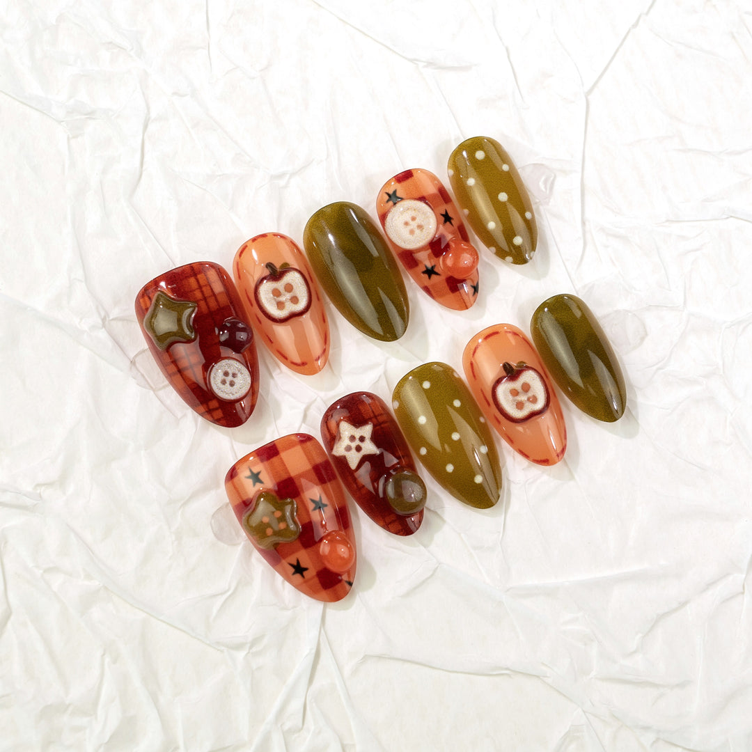 Creative Seasonal Themed Press-On Nails