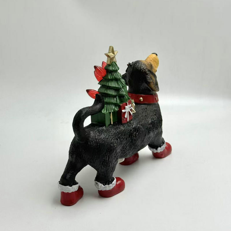 Decorative Santa Claus figure with dog Stornfield
