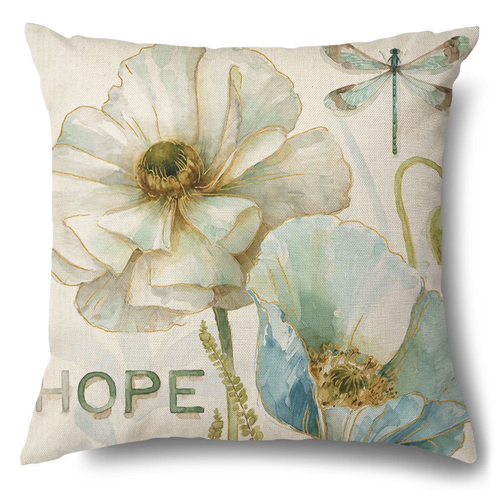 Artistic Floral Design Throw Pillow