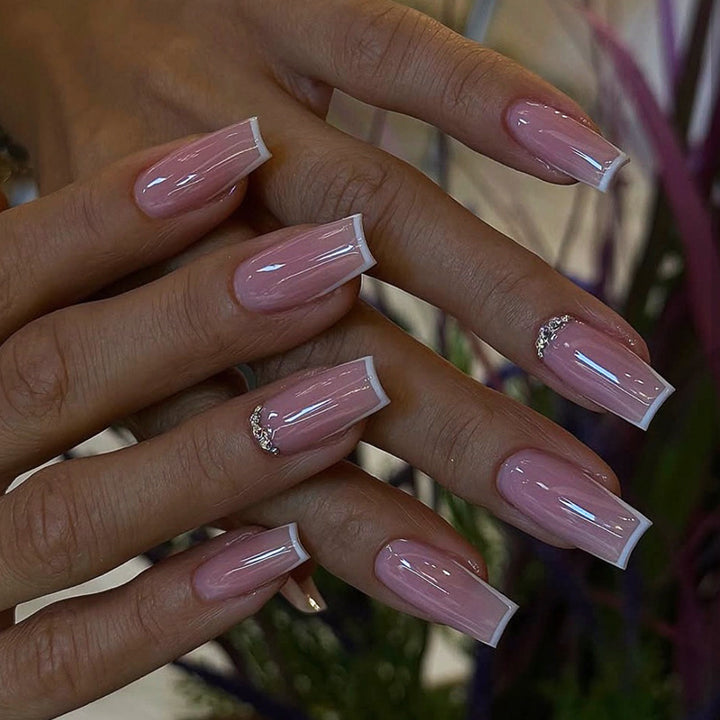 artistic French manicure artificial nails Stornfield