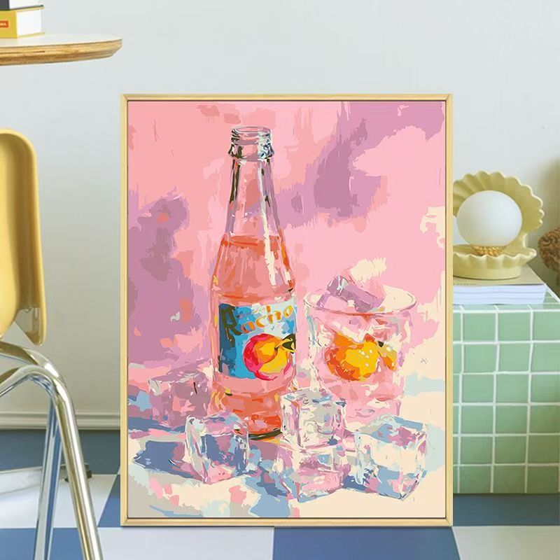 Retro-Inspired Beverage Bottle Canvas Art Stornfield