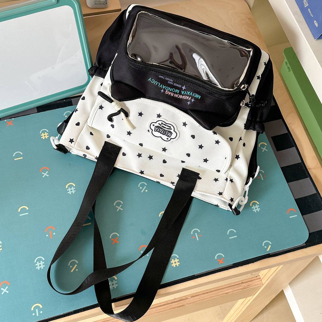 Stylish Water-Resistant Star-Patterned Backpack Stornfield