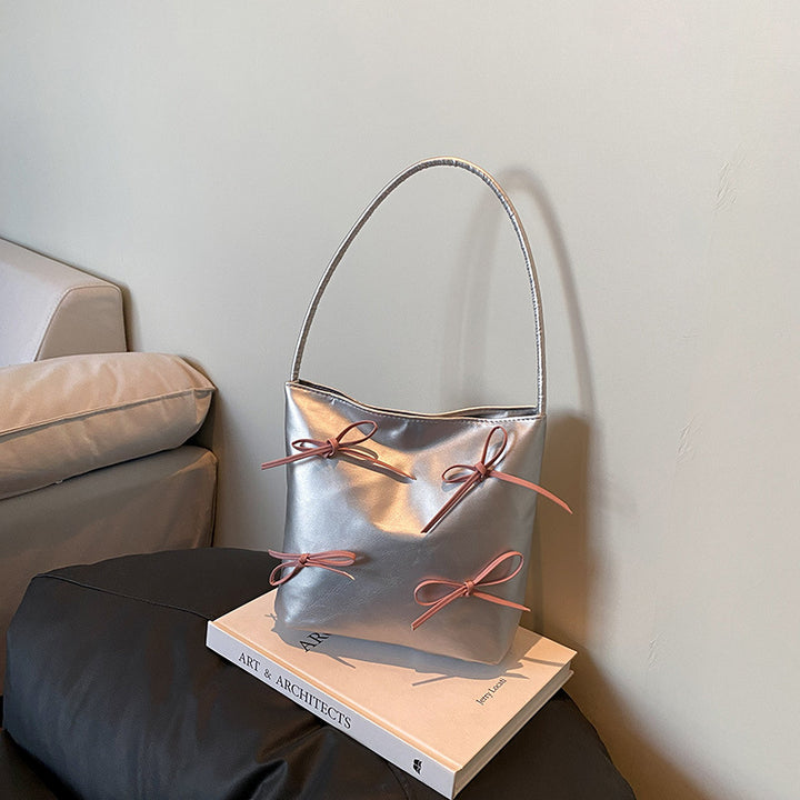 Bow-Embellished Handbag