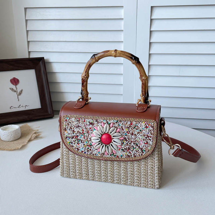 Embroidered Mini Handbag