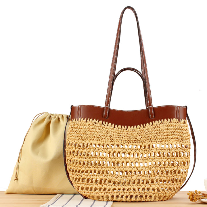 Braided Shoulder Bag with Elegant Leather Detail Stornfield