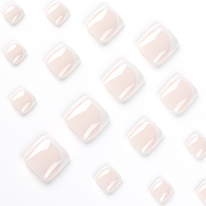 Artful toenail art with elegant French tip Stornfield