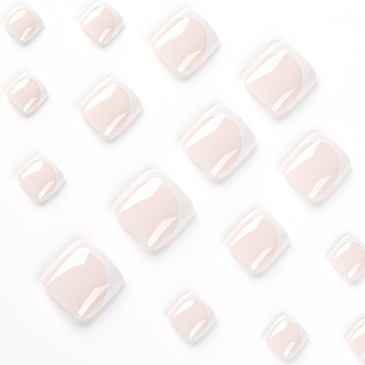 Artful toenail art with elegant French tip Stornfield