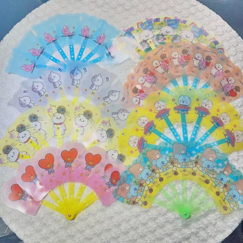 Ladies fan with colorful animal motifs Stornfield