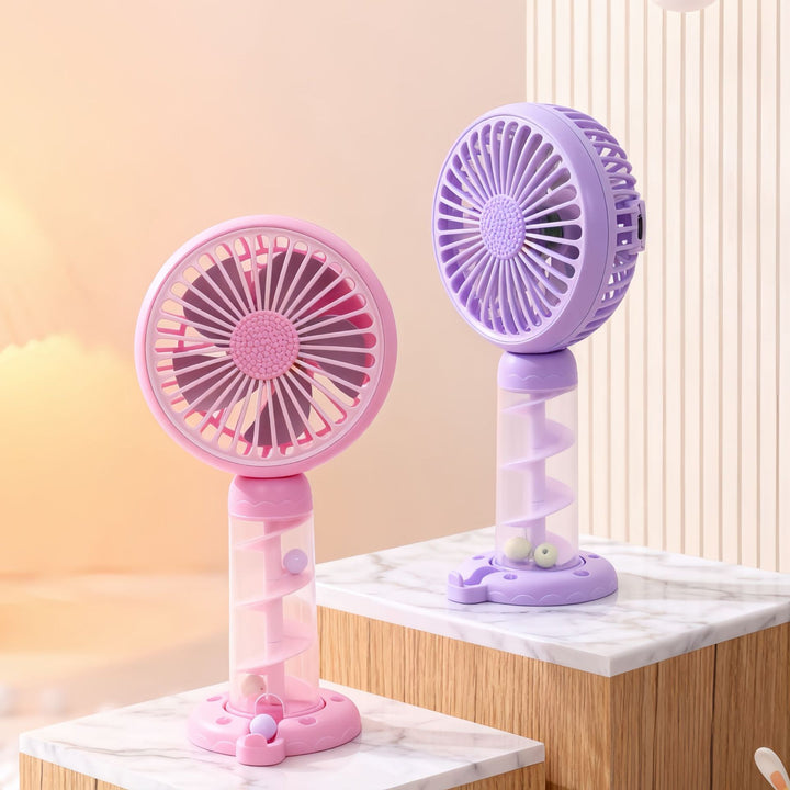 Women's portable mini hand fan with USB connection and flexible tilt Stornfield