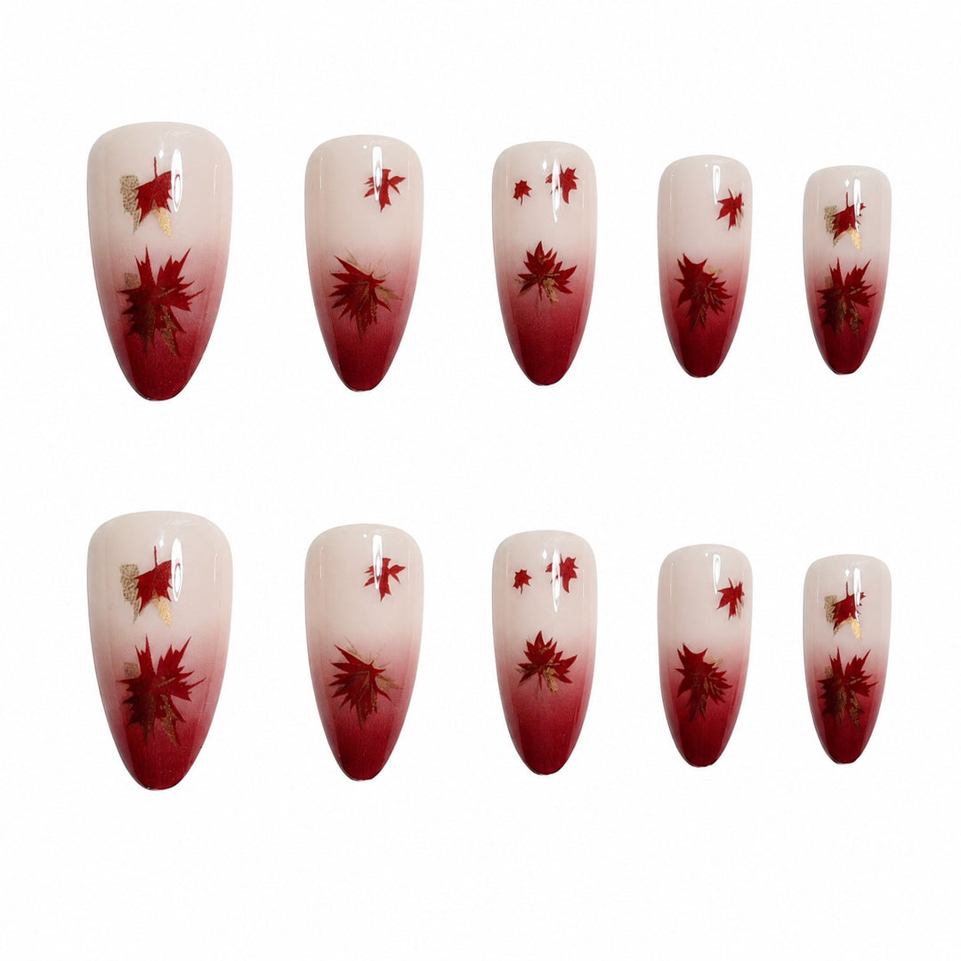 Artificial nails with leaf design Stornfield