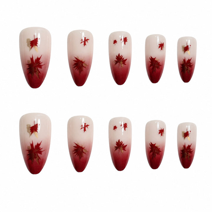 Artificial nails with leaf design Stornfield