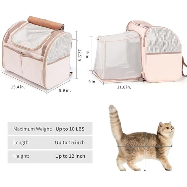 Pet Backpack with Ergonomic Carrying System and Breathable Mesh Inserts Stornfield