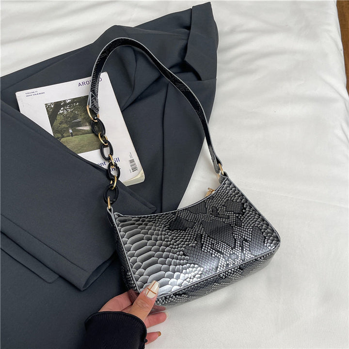Stylish Textured Snakeskin Effect Handbag Stornfield