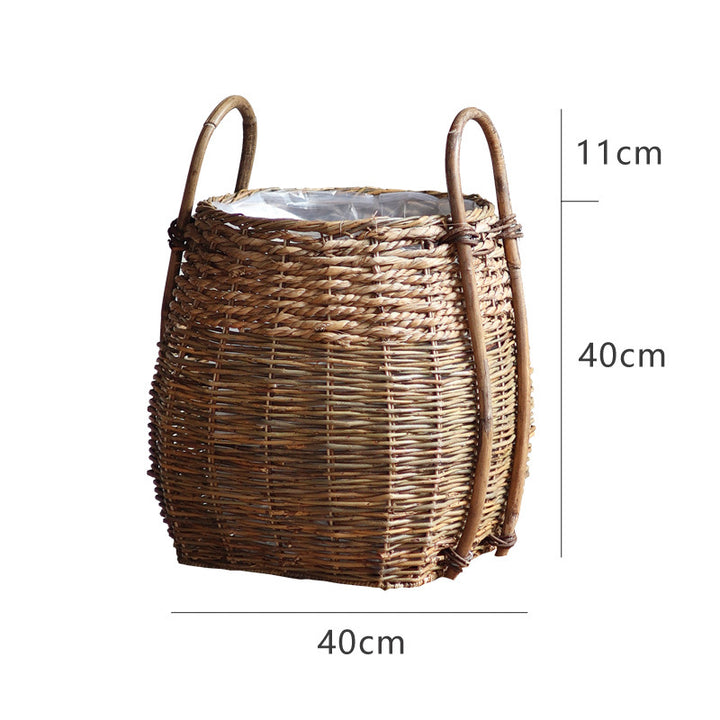 Braided storage basket with practical handles Stornfield