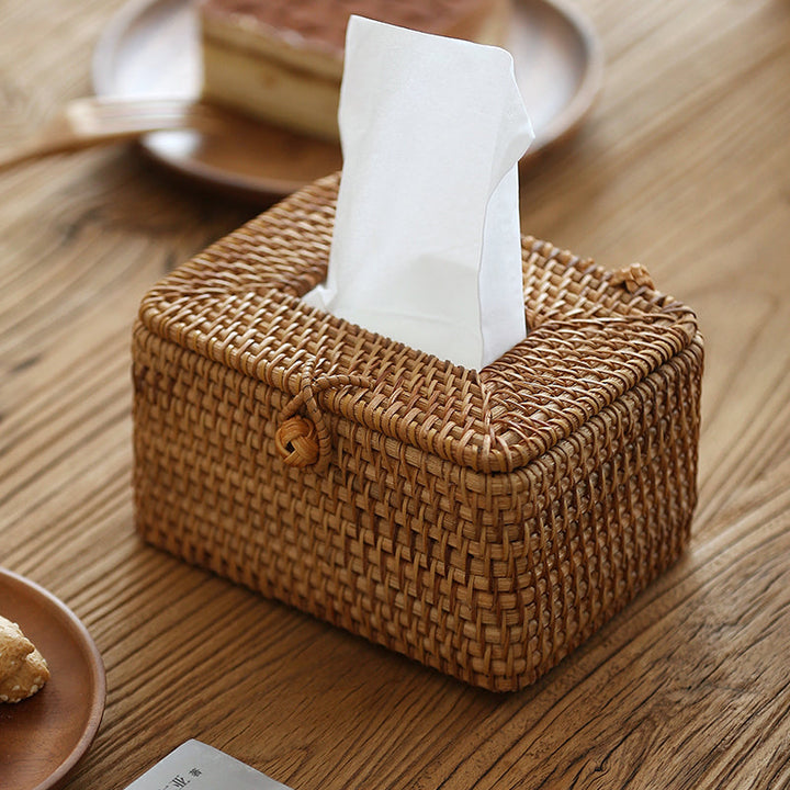 WillowNest Rattan Tissue Box Handwoven Natural Elegance | Stornfield