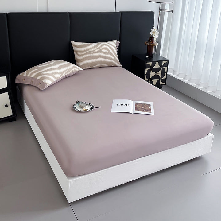 Fitted sheet made of elastic jersey with extra deep pocket