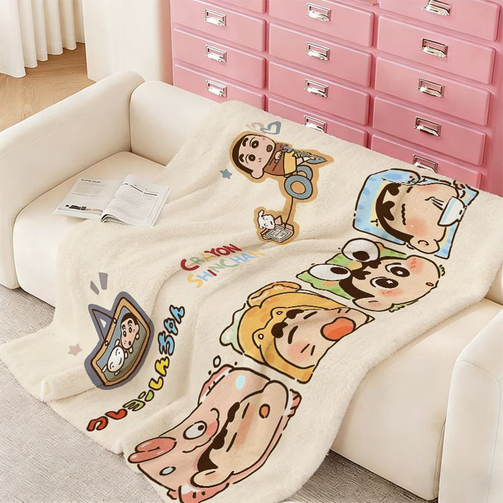 Cartoon Character Fleece Throw Blanket