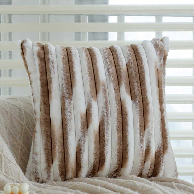 Square cushion cover Stornfield made of mottled tweed-boucle weaving with fine piping edge