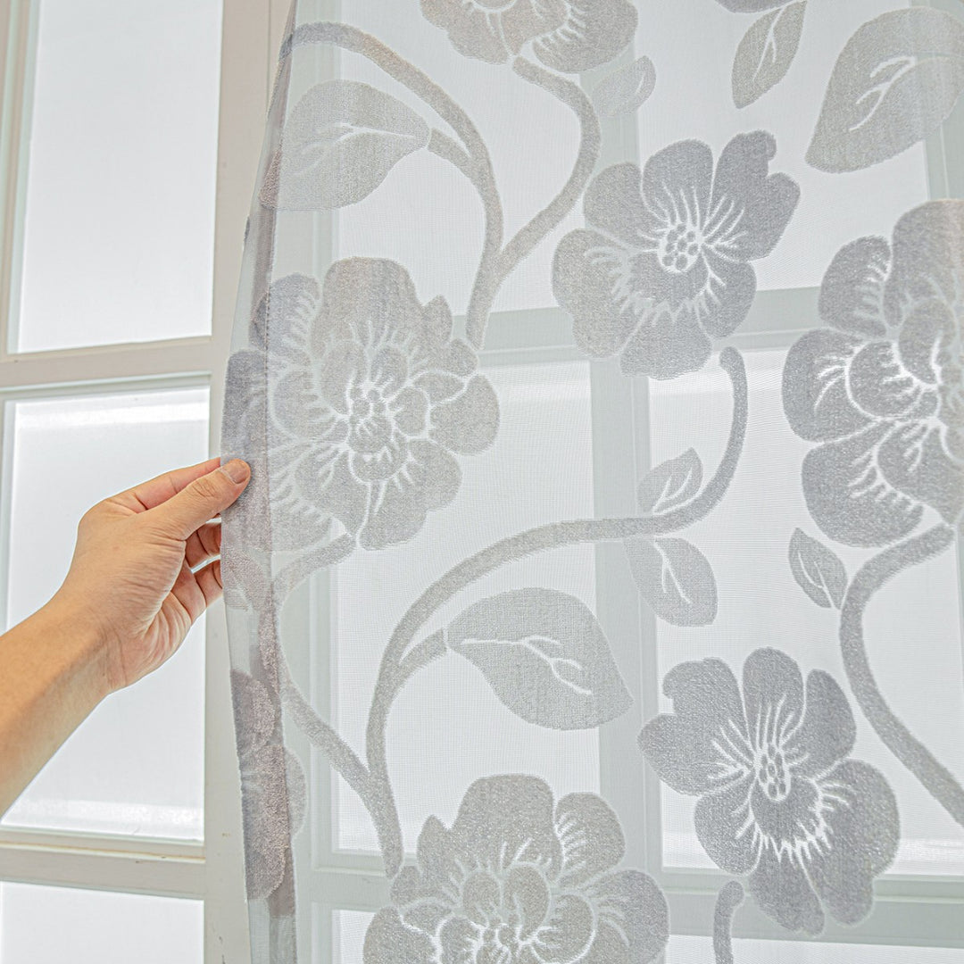 WoFloral Sheer Curtain Panel Stornfield