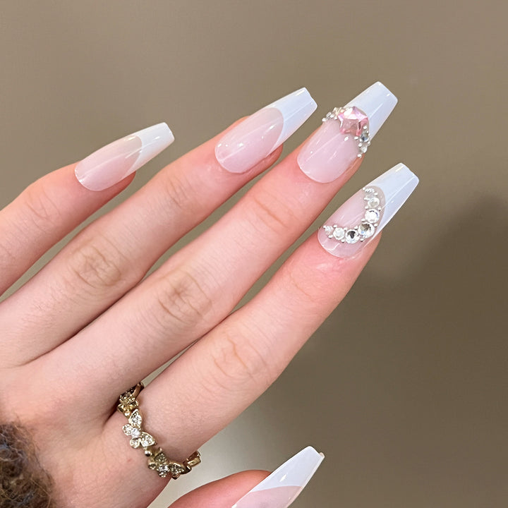Elegant artificial nails with glitter accents Stornfield