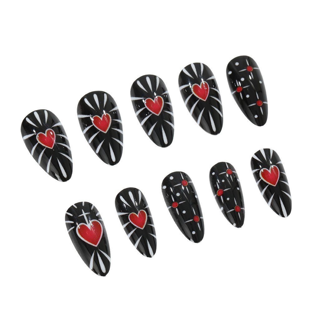 Creative heart design press-on nails Stornfield