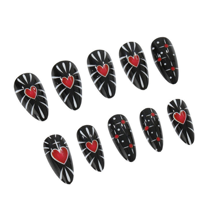 Creative heart design press-on nails Stornfield