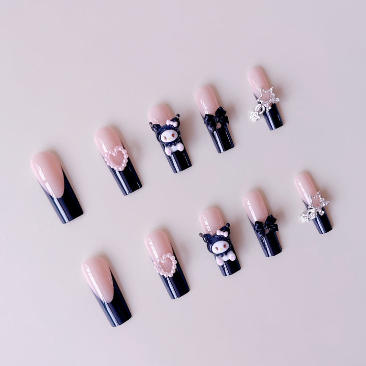 Artificial nail set with playful 3D designs Stornfield