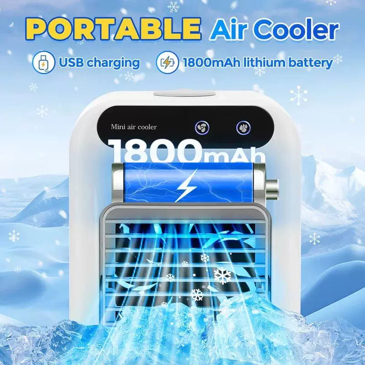 Unisex One Size USB-powered desktop vaporizer cold air cooler and air humidifier with refillable top-fill tank adjustable directional louvers quiet operation Stornfield