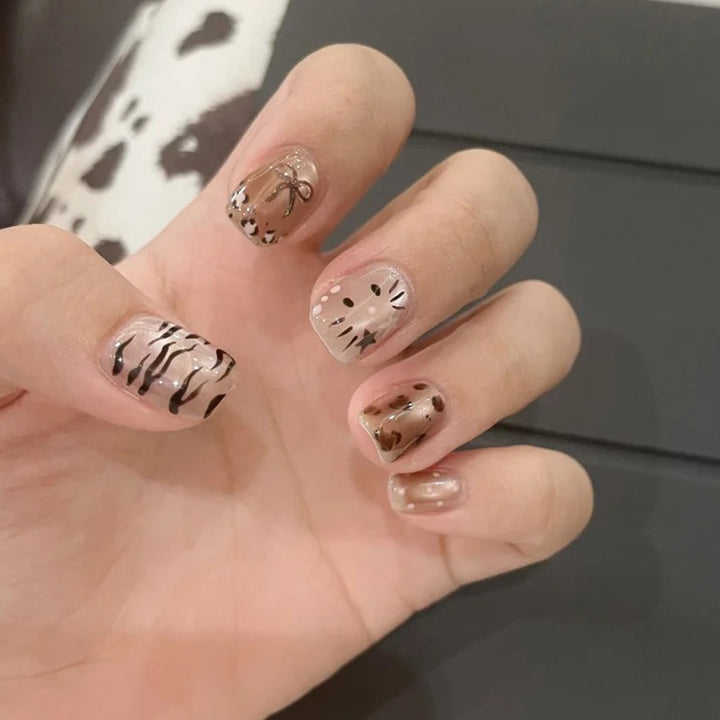 Playful Animal Print Press-On Nail Set Stornfield