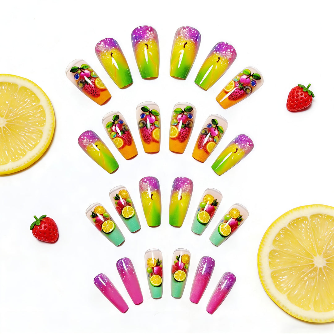 Creative nail art with fruity 3D design Stornfield