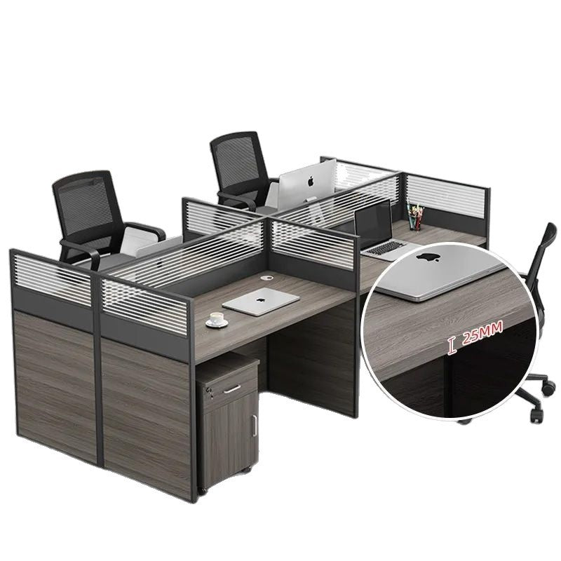 Workplace with partition and storage Stornfield