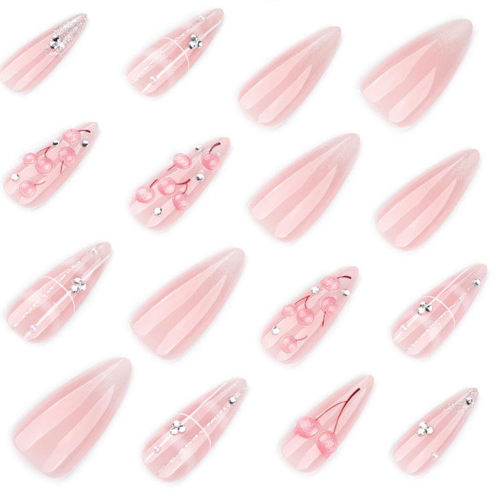 Designer Artificial Nails with sparkling embellishments Stornfield