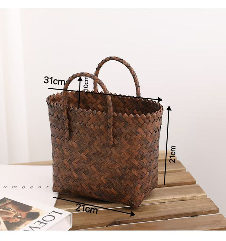 Handmade basket bag with stylish braiding pattern Stornfield