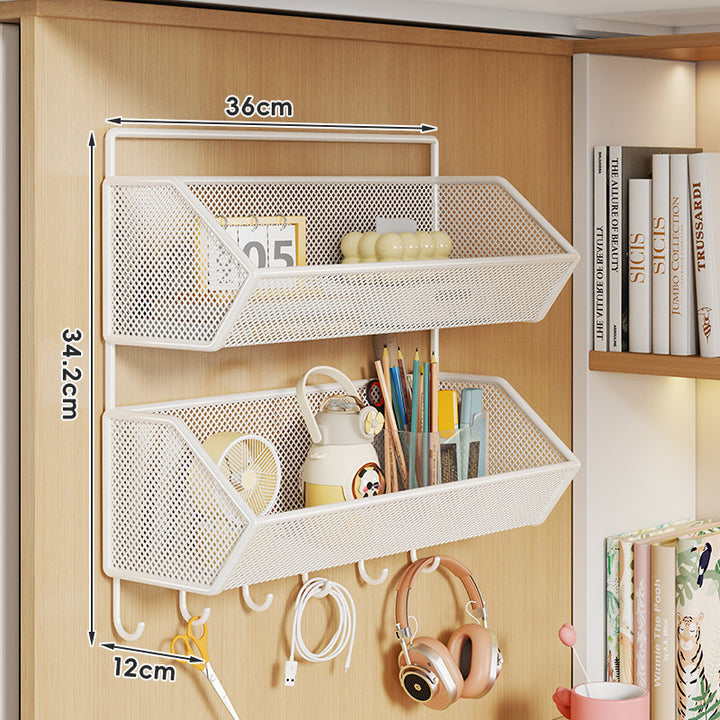 Over-Panel Hanging Mesh Storage Basket Organizer