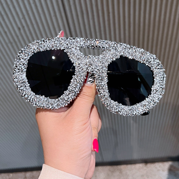 Women's Glittering Glamour Sunglasses with Unique Crystal Frame Stornfield