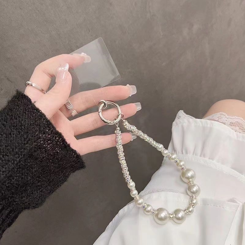 Elegant Pearl-Embellished Keychain Stornfield