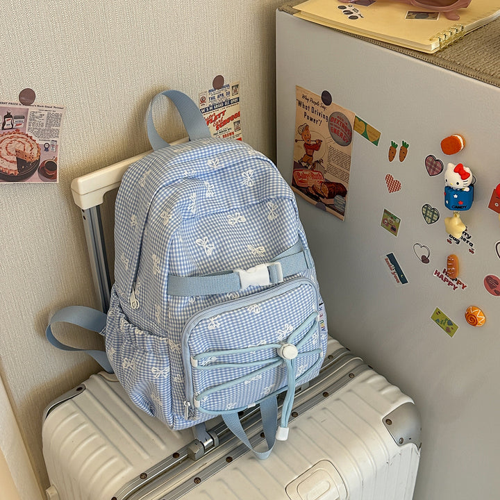 Charming Bow-Embellished Casual Backpack Stornfield