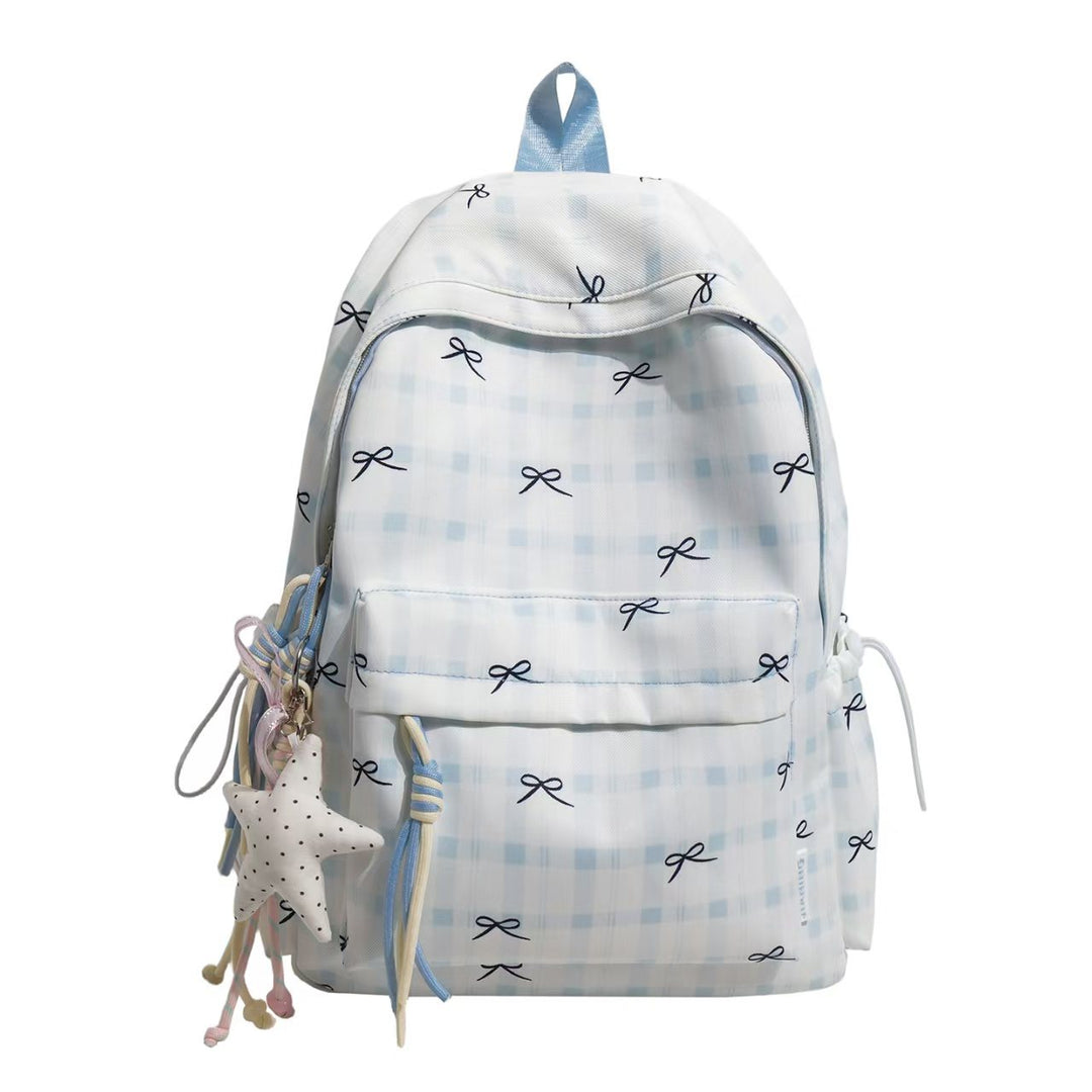 Backpack with Playful Checkered Pattern and Practical Compartments Stornfield