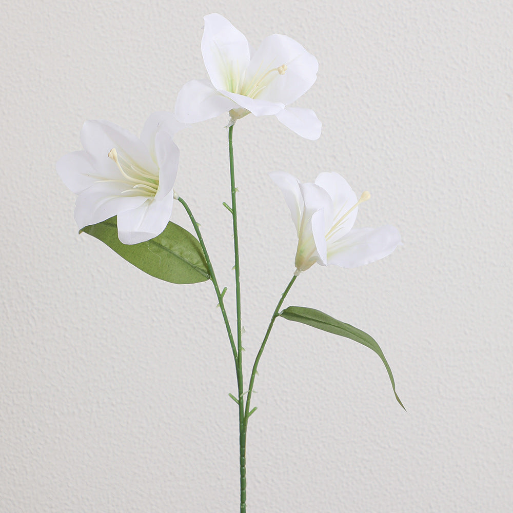 Artificial lily stem with delicate flowers