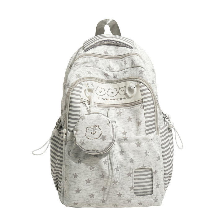Multi-Pocket Star-Patterned Backpack Stornfield