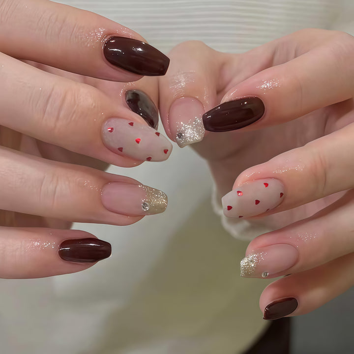 Heart-Themed Nail Art Extensions Stornfield